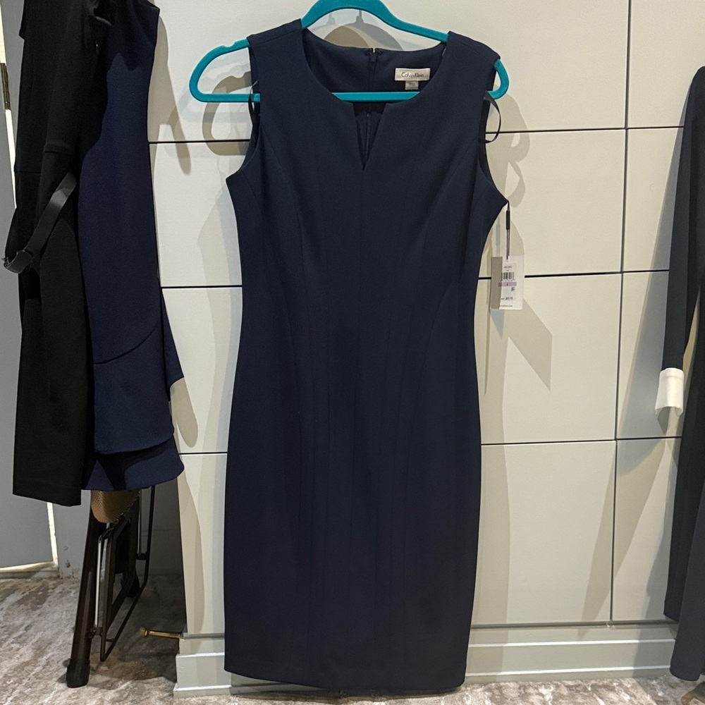 Calvin Klein Navy Midi Dress